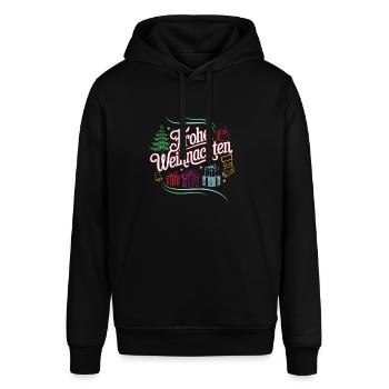 Weihnachtsshirt Kinder Damen Herren Familie Outfit - Stanley/Stella Unisex Hoodie SOUNDER - Schwarz - Vorne - Alina (178cm) & Michal (187cm)