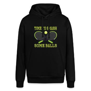 Lustiger Tennis Spruch I Tennisspieler - Stanley/Stella Unisex Hoodie SOUNDER - Schwarz - Vorne - Alina (178cm) & Michal (187cm)