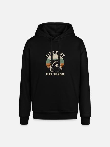 Raccoon Funny Gift - Stanley/Stella SOUNDER Unisex Hoodie - black