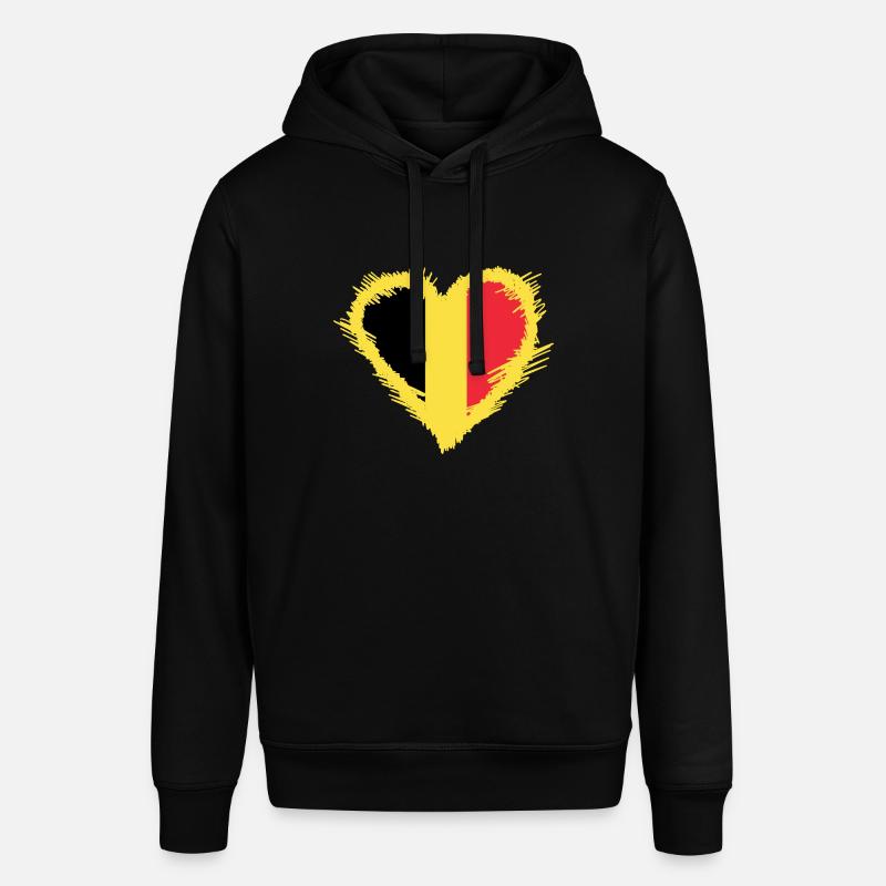 Drapeau belge avec coeur - Sweat à capuche SOUNDER Stanley/Stella Unisexe - noir