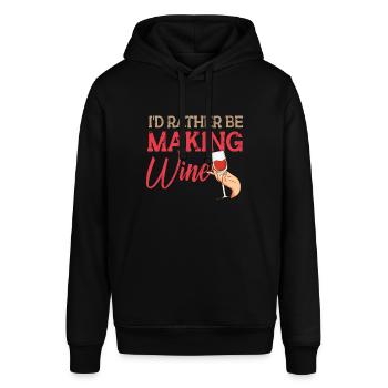 Winzer Wein Spruch für Weinliebhaber - Stanley/Stella Unisex Hoodie SOUNDER - Schwarz - Vorne - Alina (178cm) & Michal (187cm)
