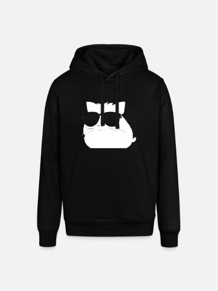 Sjovt marsvin med solbriller marsvin - Stanley/Stella SOUNDER unisex hoodie - sort