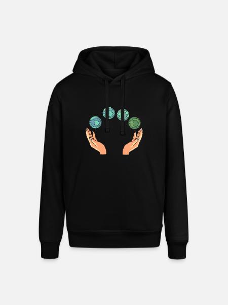 Rette die Erde Umweltschützer - Stanley/Stella Unisex Hoodie SOUNDER - Schwarz