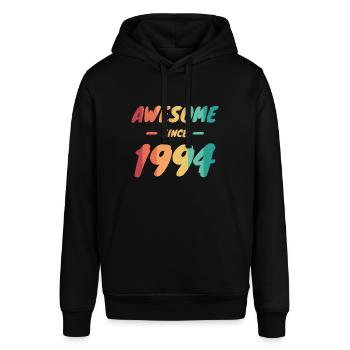 Awesome Since 1994 Geschenkidee Vintage - Stanley/Stella Unisex Hoodie SOUNDER - Schwarz - Vorne - Alina (178cm) & Michal (187cm)