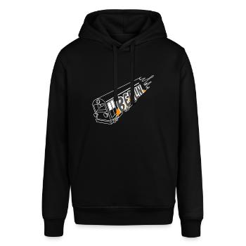 Berlin Graffiti Zug - Stanley/Stella Unisex Hoodie SOUNDER - Schwarz - Vorne - Alina (178cm) & Michal (187cm)