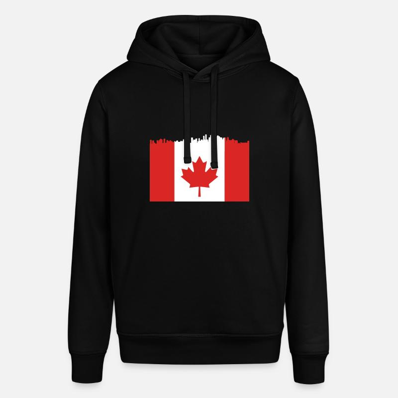 Skyline Maple Leaf kanadisch Geschenk - Stanley/Stella Unisex Hoodie SOUNDER - Schwarz