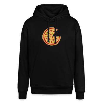 Fehlende Pizza paar Design - Stanley/Stella Unisex Hoodie SOUNDER - Schwarz - Vorne - Alina (178cm) & Michal (187cm)