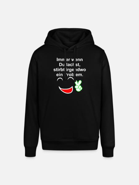 Immer wenn du lachst - Stanley/Stella Unisex Hoodie SOUNDER - Schwarz