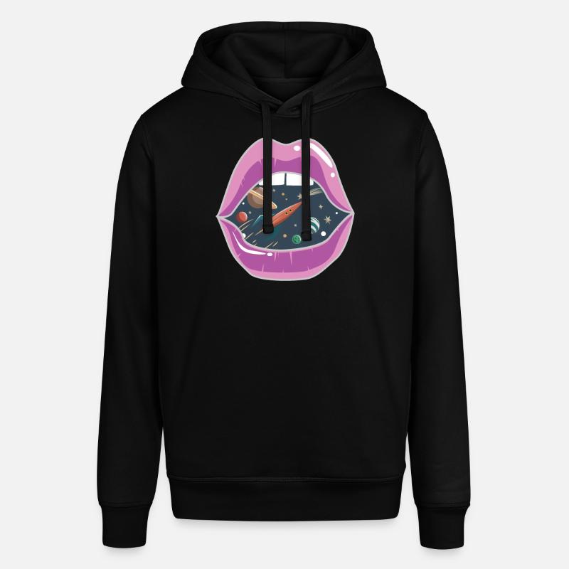 Lèvres roses / Espace - Sweat à capuche SOUNDER Stanley/Stella Unisexe - noir