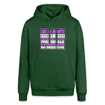 Hotel Mama Mom Mum Mutti Geschenk Kinder - Stanley/Stella Unisex Hoodie SOUNDER - Flaschengrün - Vorne - Alina (178cm) & Michal (187cm)
