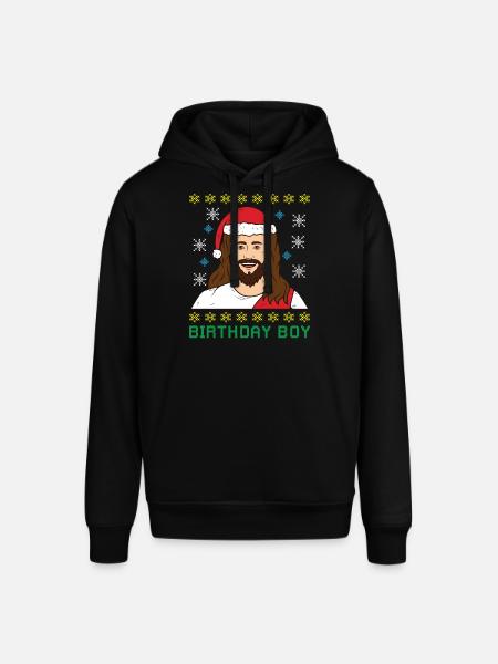 BIRTHDAY BOY Jesus ugly christmas - Stanley/Stella SOUNDER Unisex Hoodie - black