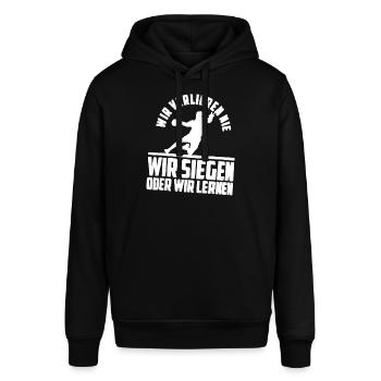 Handball Handballer Handball Geschenkidee Geschenk - Stanley/Stella Unisex Hoodie SOUNDER - Schwarz - Vorne - Alina (178cm) & Michal (187cm)