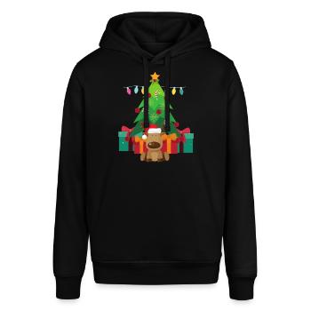 Arbre de Noël- Rennes-Noël T-shirt T-shirt - Sweat à capuche SOUNDER Stanley/Stella Unisexe - noir - Devant - Alina (178cm) & Michal (187cm)