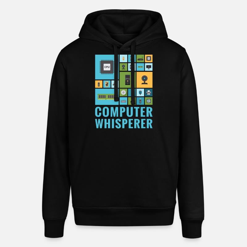 Computer Whisperer Funny IT Tech Support Help Desk - Stanley/Stella SOUNDER Unisex Hoodie - black