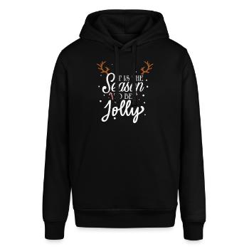 IT IS THE SEASON TO BE JOLLY - Stanley/Stella Unisex Hoodie SOUNDER - Schwarz - Vorne - Alina (178cm) & Michal (187cm)