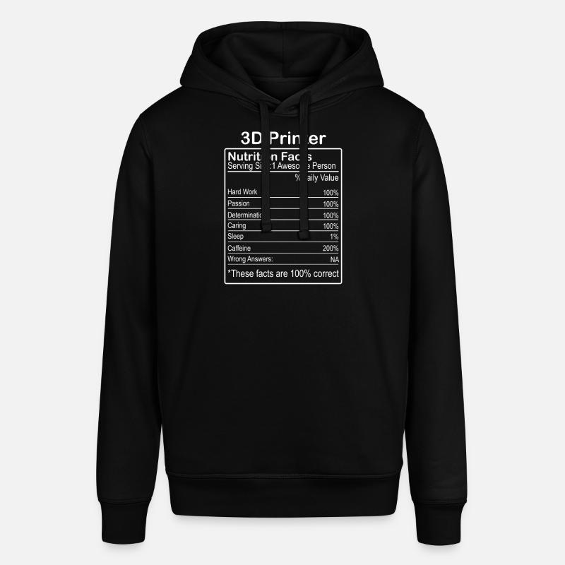 Valeur nutritive de l’imprimante 3D - Sweat à capuche SOUNDER Stanley/Stella Unisexe - noir