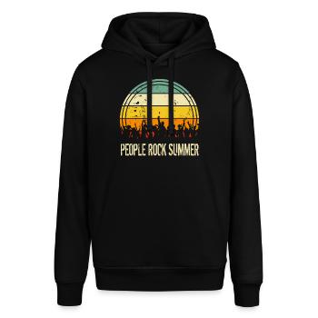 People Rock Summer Rock Kleidung Vintage trend - Stanley/Stella Unisex Hoodie SOUNDER - Schwarz - Vorne - Alina (178cm) & Michal (187cm)