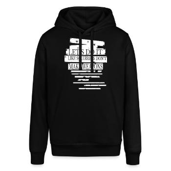 60s fun awesome humor hippie disarmament - Stanley/Stella Unisex Hoodie SOUNDER - Schwarz - Vorne - Alina (178cm) & Michal (187cm)