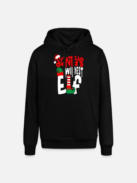 Santa s Wildest Elf - Stanley/Stella SOUNDER Unisex Hoodie - black