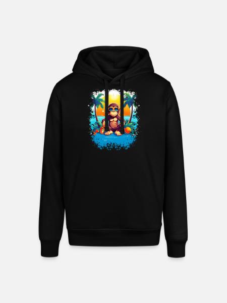 Tropical Monkey Paradise: Sjov og moderigtig Beac - Stanley/Stella SOUNDER unisex hoodie - sort