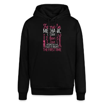 Mechanic Car Car Girl Garage Craftsman - Stanley/Stella SOUNDER Unisex Hoodie - black - Front - Alina (178cm) & Michal (187cm)