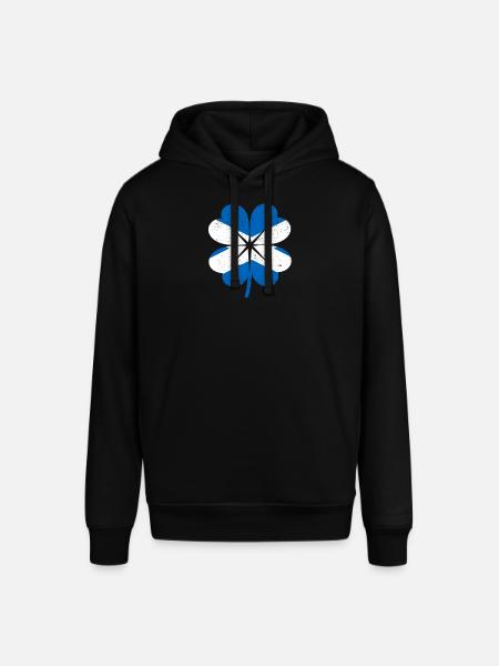 Scottish Flag Irish Shamrock Leaf - Stanley/Stella SOUNDER Unisex Hoodie - black