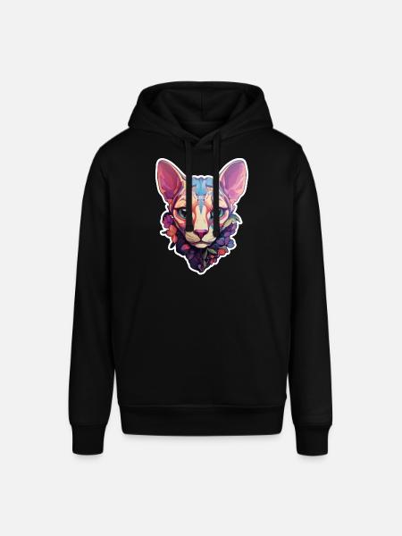 Sphynx Cat Head - Stanley/Stella SOUNDER Unisex Hoodie - black