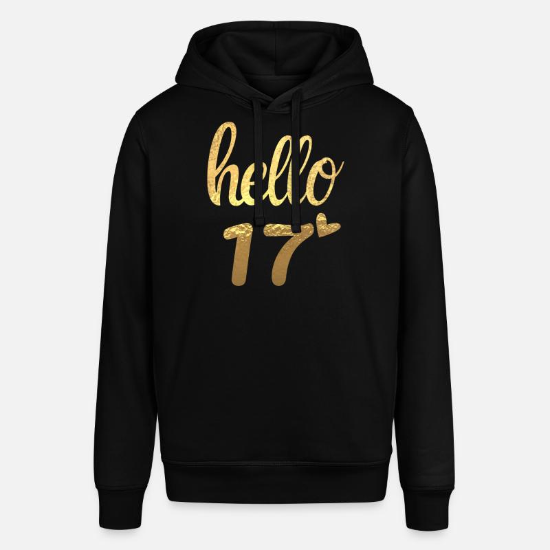 Hello 17 doré - Sweat à capuche SOUNDER Stanley/Stella Unisexe - noir