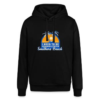 I Need To Be Seahabilitated Smathers Beach Summer - Stanley/Stella Unisex Hoodie SOUNDER - Schwarz - Vorne - Alina (178cm) & Michal (187cm)