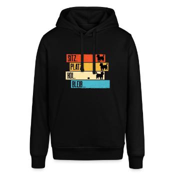 Jack Russel Apportiert nicht! Witz - Stanley/Stella Unisex Hoodie SOUNDER - Schwarz - Vorne - Alina (178cm) & Michal (187cm)