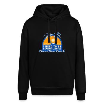 I Need To Be Seahabilitated Boca Chica Beach - Stanley/Stella SOUNDER Unisex Hoodie - black - Front - Alina (178cm) & Michal (187cm)