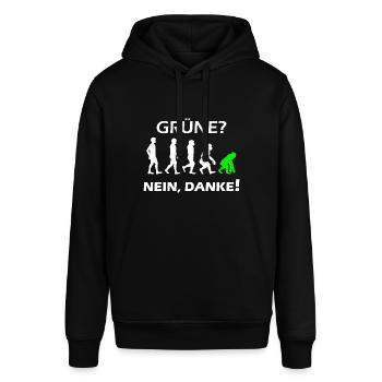 Grüne Nein Danke - Stanley/Stella Unisex Hoodie SOUNDER - Schwarz - Vorne - Alina (178cm) & Michal (187cm)