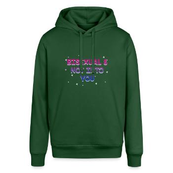 Bisexual and Not into You Bi Single Bi Pride - Stanley/Stella SOUNDER Unisex Hoodie - bottle green - Front - Alina (178cm) & Michal (187cm)