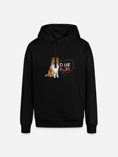 Long-haired Collie Rough Collie Dog - Stanley/Stella SOUNDER Unisex Hoodie - black