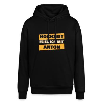 Anton - Stanley/Stella Unisex Hoodie SOUNDER - Schwarz - Vorne - Alina (178cm) & Michal (187cm)