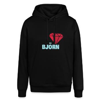 Edel Björn - Stanley/Stella Unisex Hoodie SOUNDER - Schwarz - Vorne - Alina (178cm) & Michal (187cm)