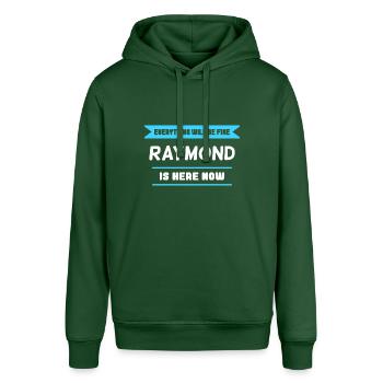 Raymond Name Saying für stolze Raymonds - Stanley/Stella Unisex Hoodie SOUNDER - Flaschengrün - Vorne - Alina (178cm) & Michal (187cm)