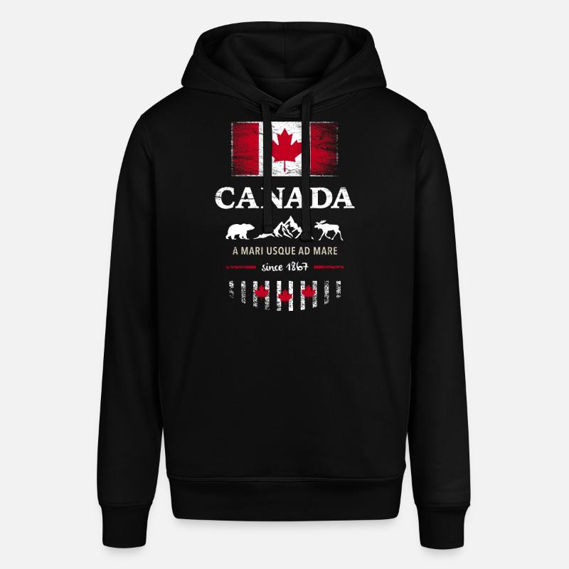 Drapeau unifolié Canada Canada Amérique - Sweat à capuche SOUNDER Stanley/Stella Unisexe - noir