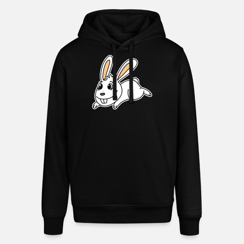 Mignon lapin illustration lapin blanc - Sweat à capuche SOUNDER Stanley/Stella Unisexe - noir