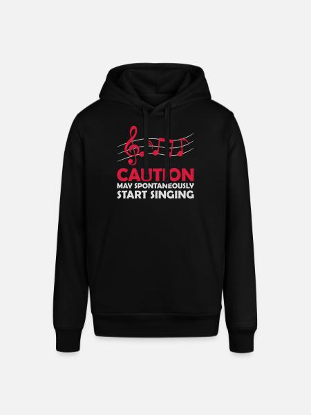 may spontaneously start singing - Stanley/Stella SOUNDER Unisex Hoodie - black