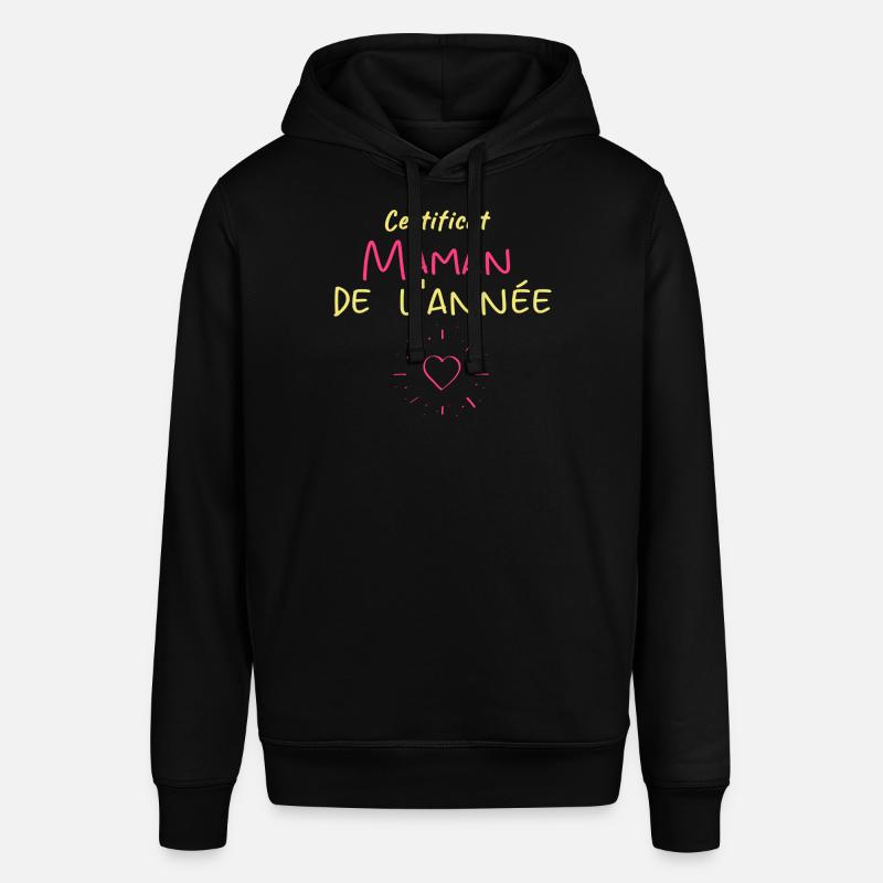 Certificat Maman de l'année - Sweat à capuche SOUNDER Stanley/Stella Unisexe - noir