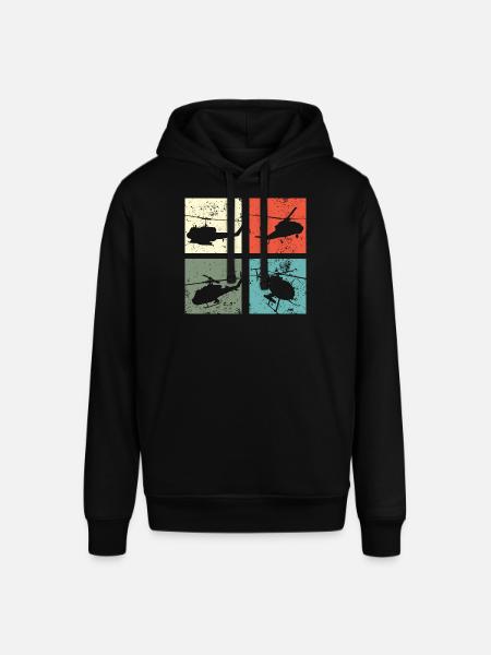 Hélicoptère rétro - Sweat à capuche SOUNDER Stanley/Stella Unisexe - noir