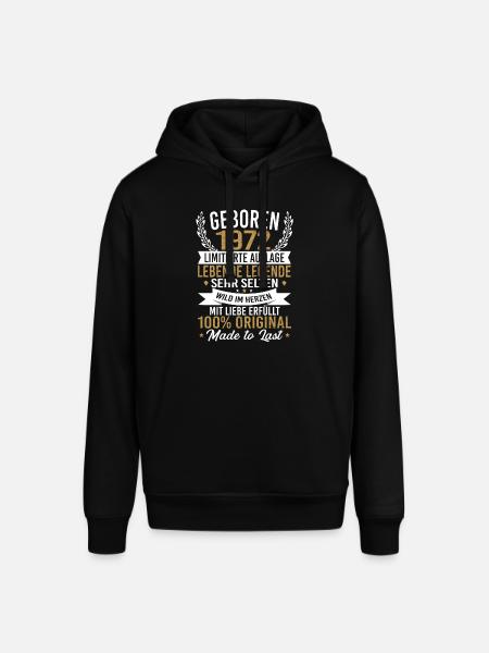 Geboren 1972 - Stanley/Stella Unisex Hoodie SOUNDER - Schwarz
