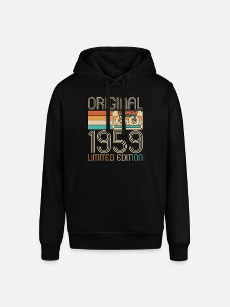 Born 1959 Born January Original Birthday - Stanley/Stella SOUNDER Unisex Hoodie - black