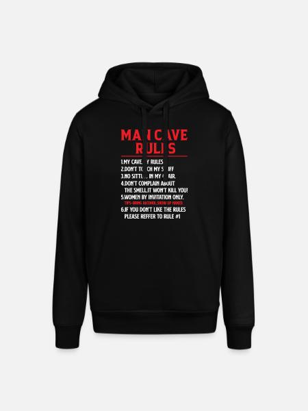 Man Cave Regler - Mancave Joke - Stanley/Stella SOUNDER unisex hoodie - sort