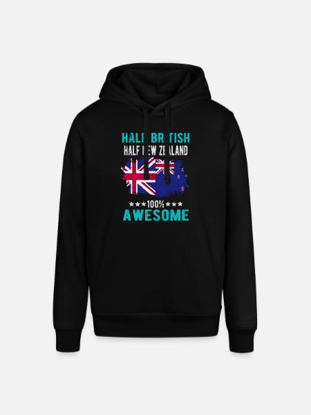 Halb Brite Halb Neuseeländer - Stanley/Stella Unisex Hoodie SOUNDER - Schwarz