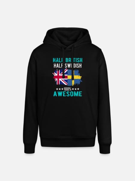 Halb Brite Halb Schwede - Stanley/Stella Unisex Hoodie SOUNDER - Schwarz