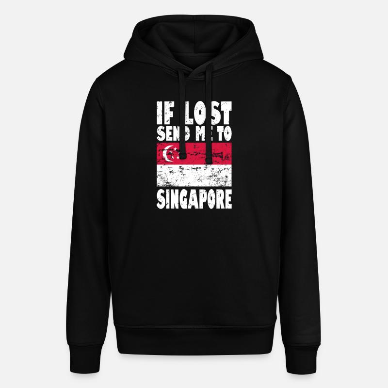 Drapeau de Singapour - Sweat à capuche SOUNDER Stanley/Stella Unisexe - noir
