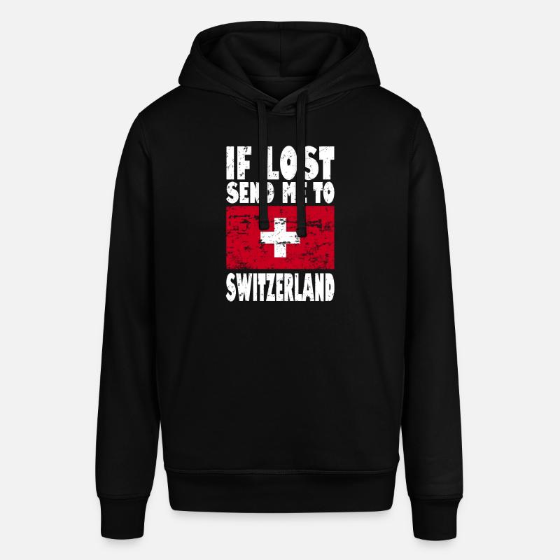 Slogan du drapeau suisse - Sweat à capuche SOUNDER Stanley/Stella Unisexe - noir