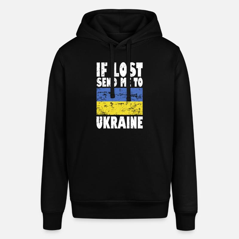 Slogan du drapeau de l’Ukraine - Sweat à capuche SOUNDER Stanley/Stella Unisexe - noir